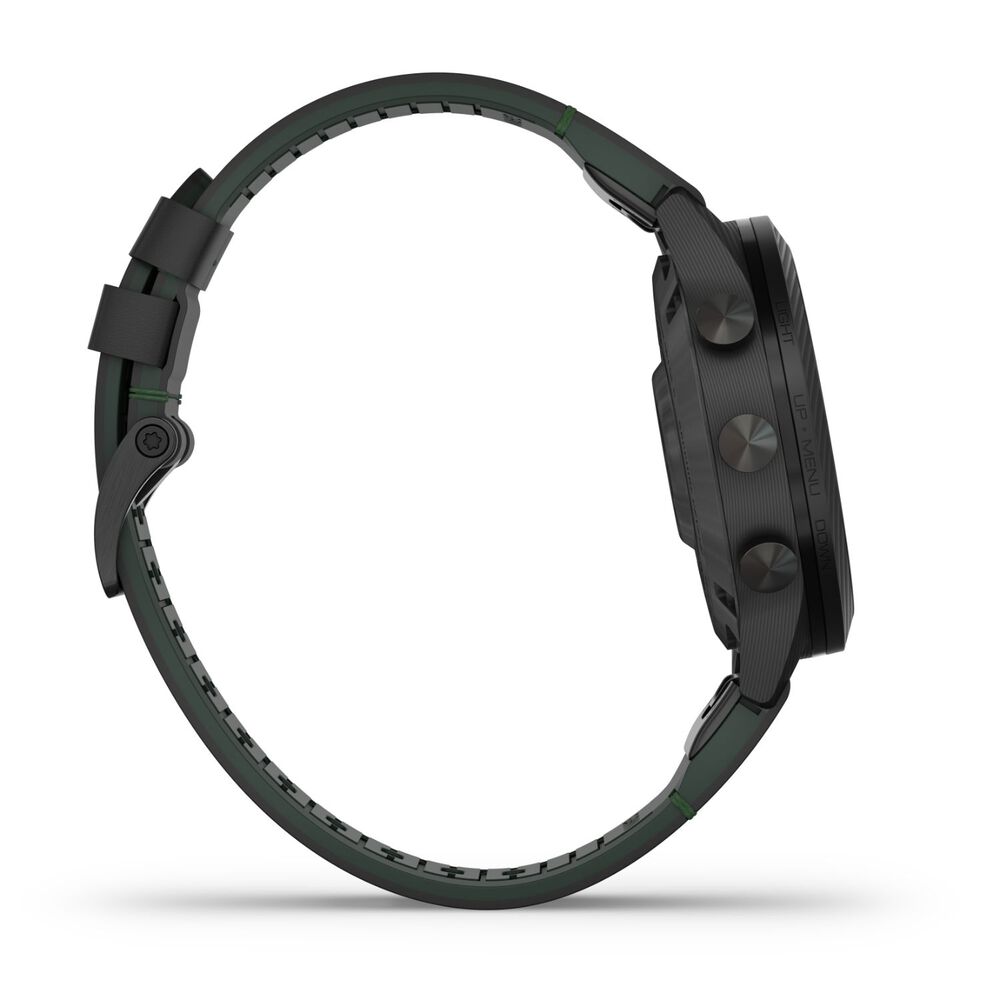 Garmin MARQ® Golfer (Gen 2) Carbon Edition 46mm Titanium Case Silicone Strap Watch image number 5