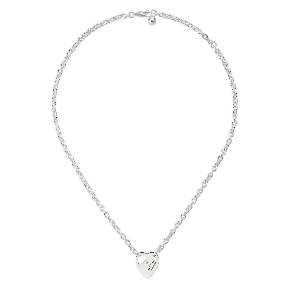 Gucci Trademark Heart Pendant Chain Necklace