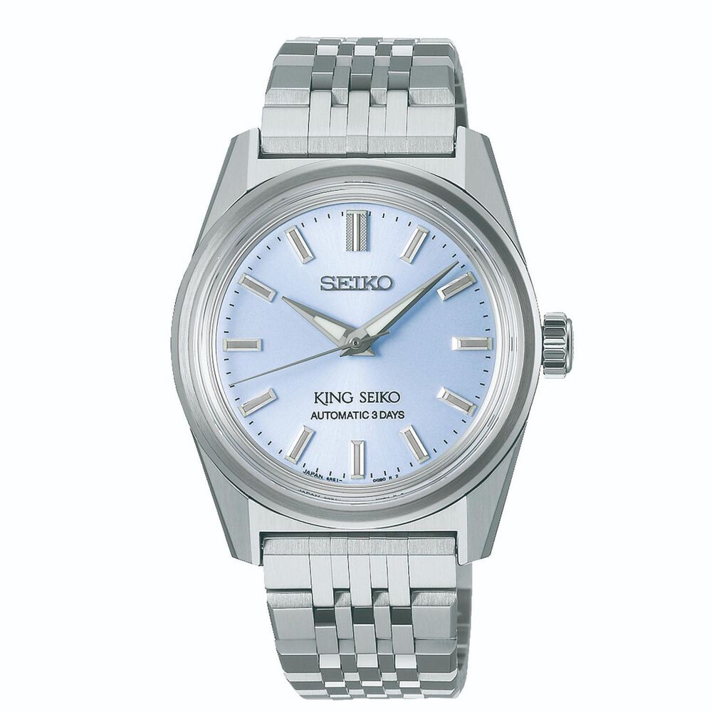 King Seiko KSK 6R Preppy Blue 36mm Dial Stainless Steel Bracelet Watch