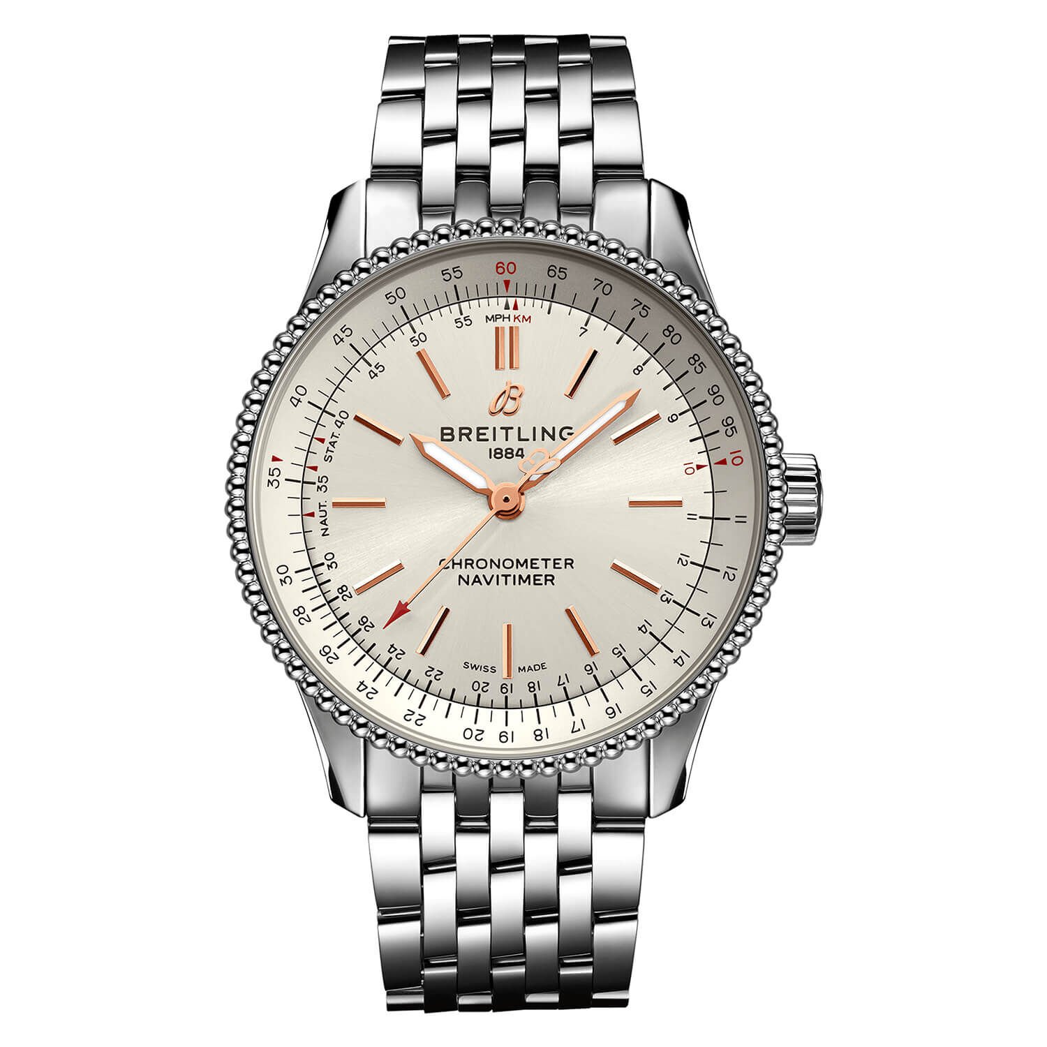 Silver breitling watch new arrivals