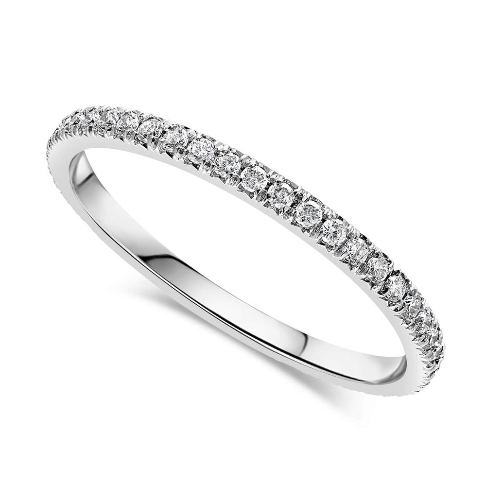 Platinum 0.25 carat diamond eternity ring image number 0