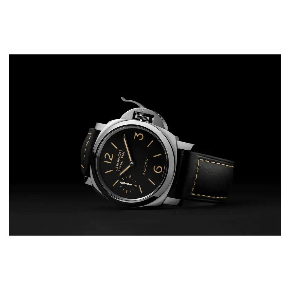 Panerai Luminor 44mm 8 Giorni Black Dial Strap Watch image number 2