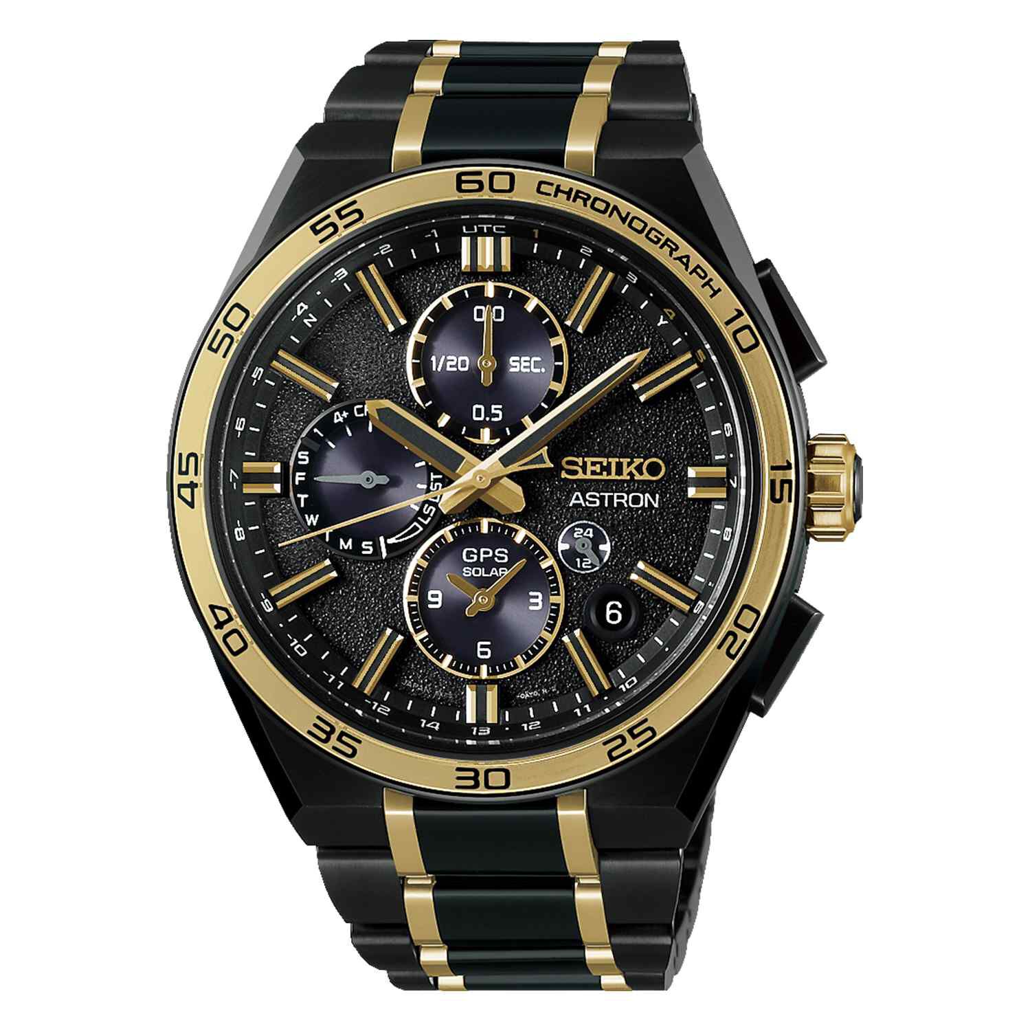 Seiko Astron 44.1mm Black Dial Chronograph Watch