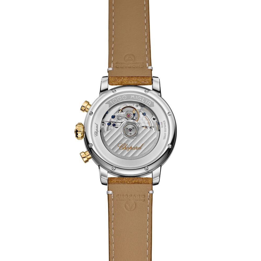 Chopard Mille Miglia 40.5mm Grey Chronograph Dial Tan Leather Strap Watch image number 1