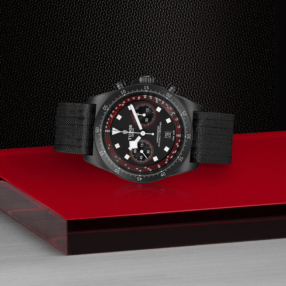 TUDOR Pelagos FXD Chrono Cycling Edition 43mm Black Dial Fabric Strap Watch image number 3