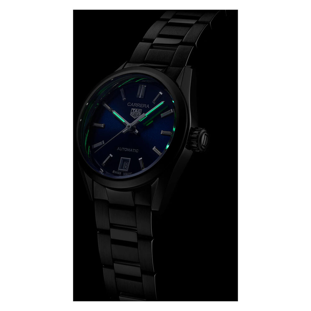 TAG Heuer Carrera Date 29mm Blue Dial Stainless Steel Bracelet Watch image number 5