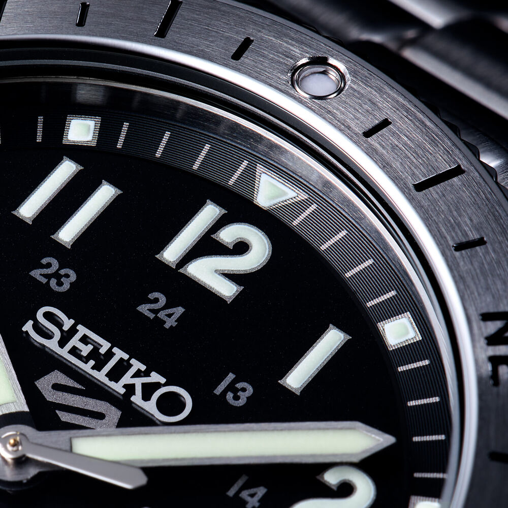 Seiko 5 Sports Field Camo Black 41mm Dial Stainless Steel Bracelet Watch