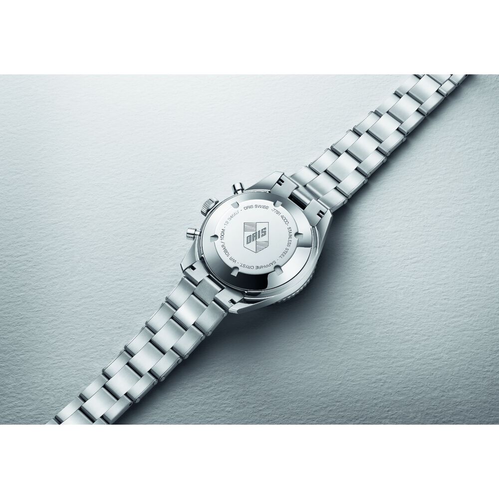 Oris Diver 65 40mm Black Chrono Dial Steel Case Bracelet Watch image number 2