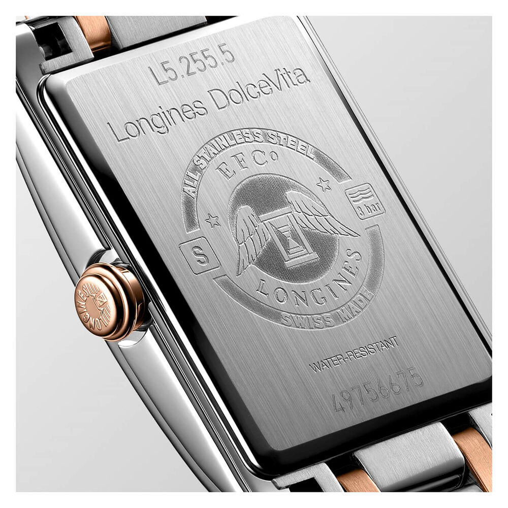 Longines Elegance DolceVita 20.80x32mm Beige Dial Rose Gold Detail Bracelet Watch image number 3