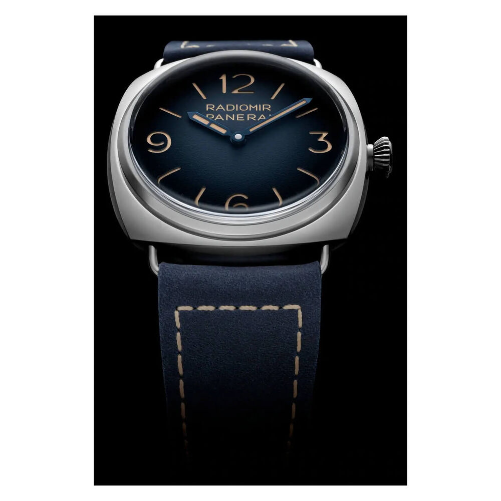 Panerai Radiomir 45mm Origine Blue Dial Strap Watch image number 4