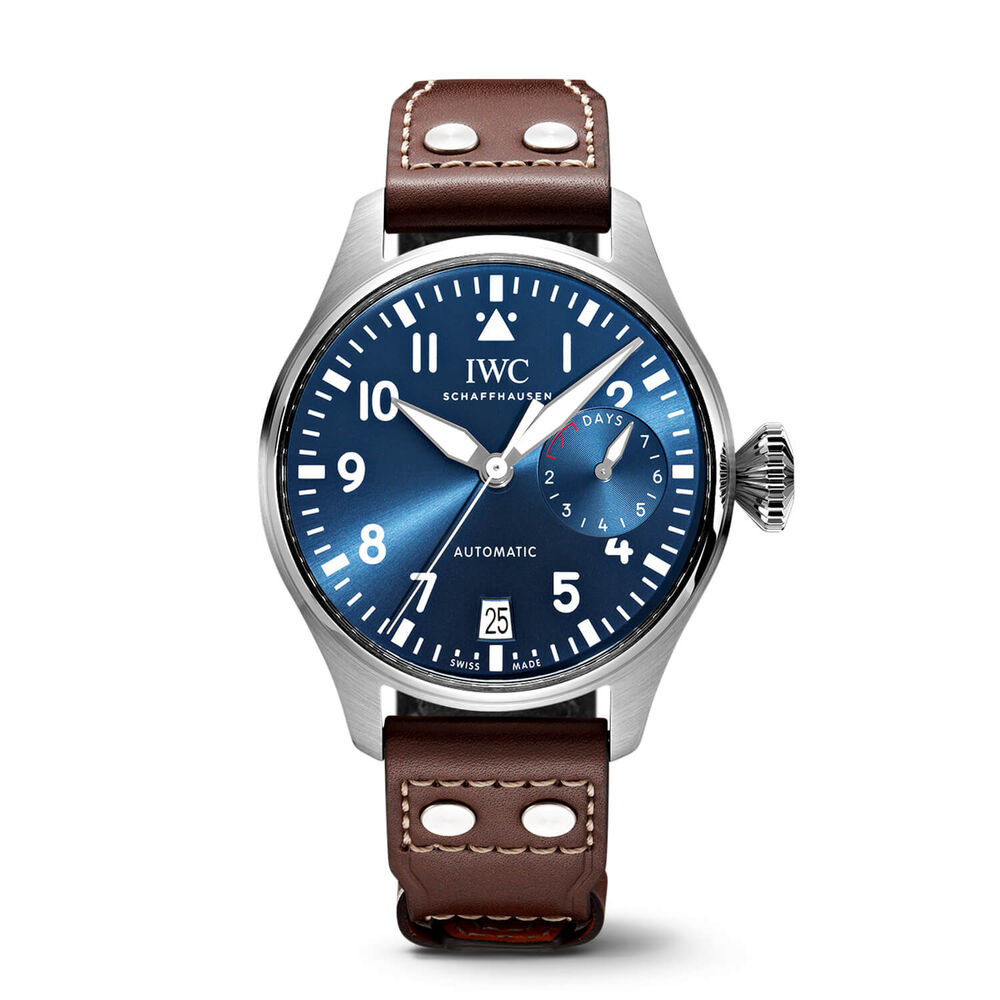 IWC Schaffhausen Big Pilot's Watch Edition “Le Petit Prince” Blue Dial Brown Strap Watch image number 0