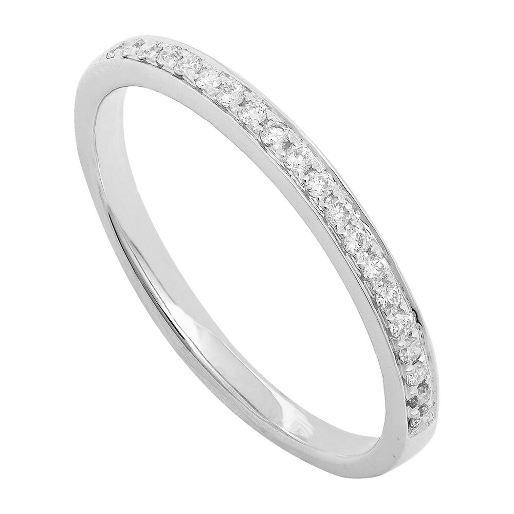 Platinum 0.14 carat diamond eternity ring image number 0