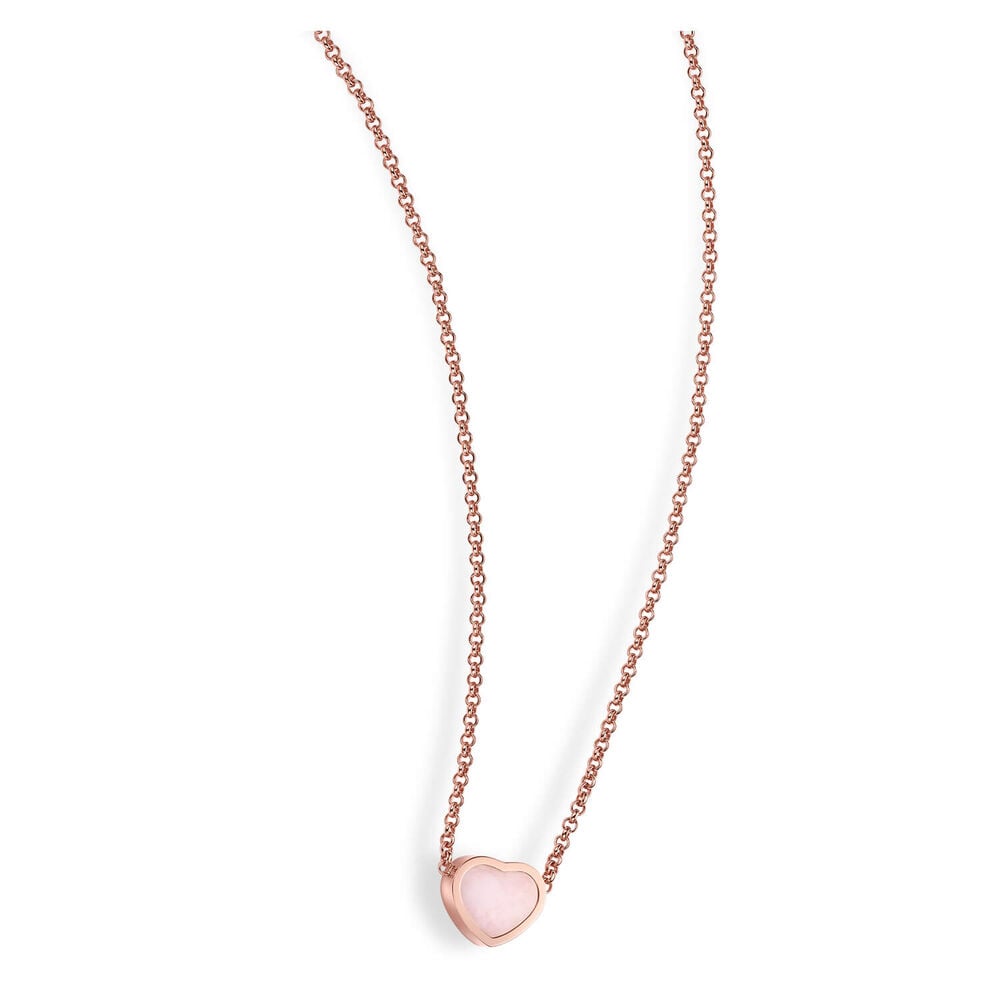 Chopard My Happy Hearts 18ct Rose Gold Pink Opal Necklace image number 2