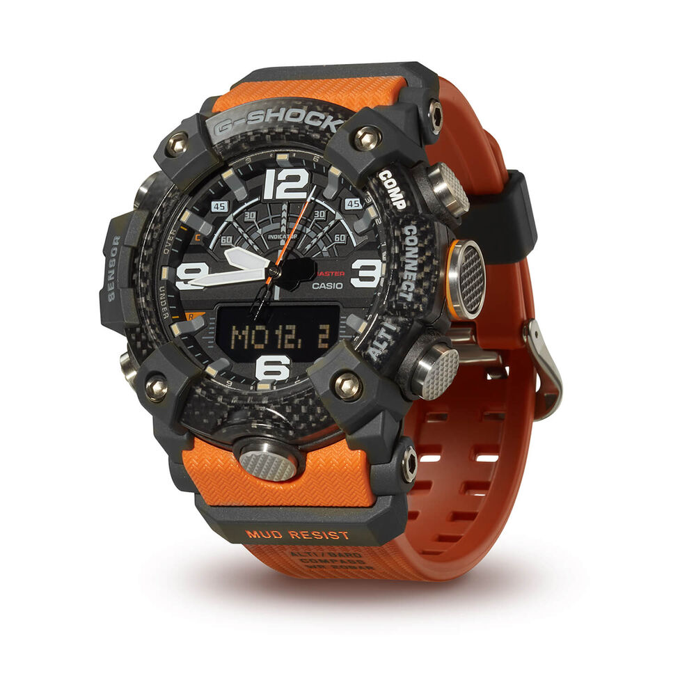 G-SHOCK Master of G Land Mudmaster 55.4mm Dial Orange Resin Strap Watch image number 1
