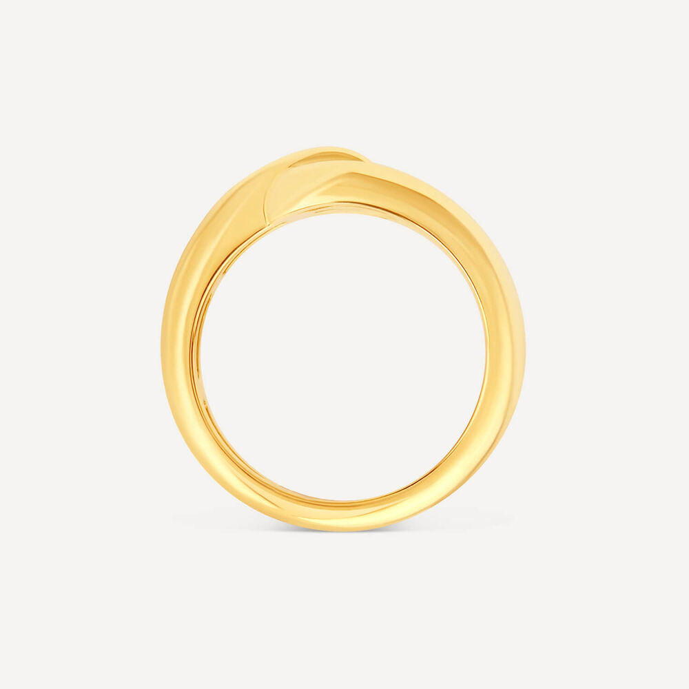 9ct Yellow Gold Stirrup Polished Plain Band Ring image number 4