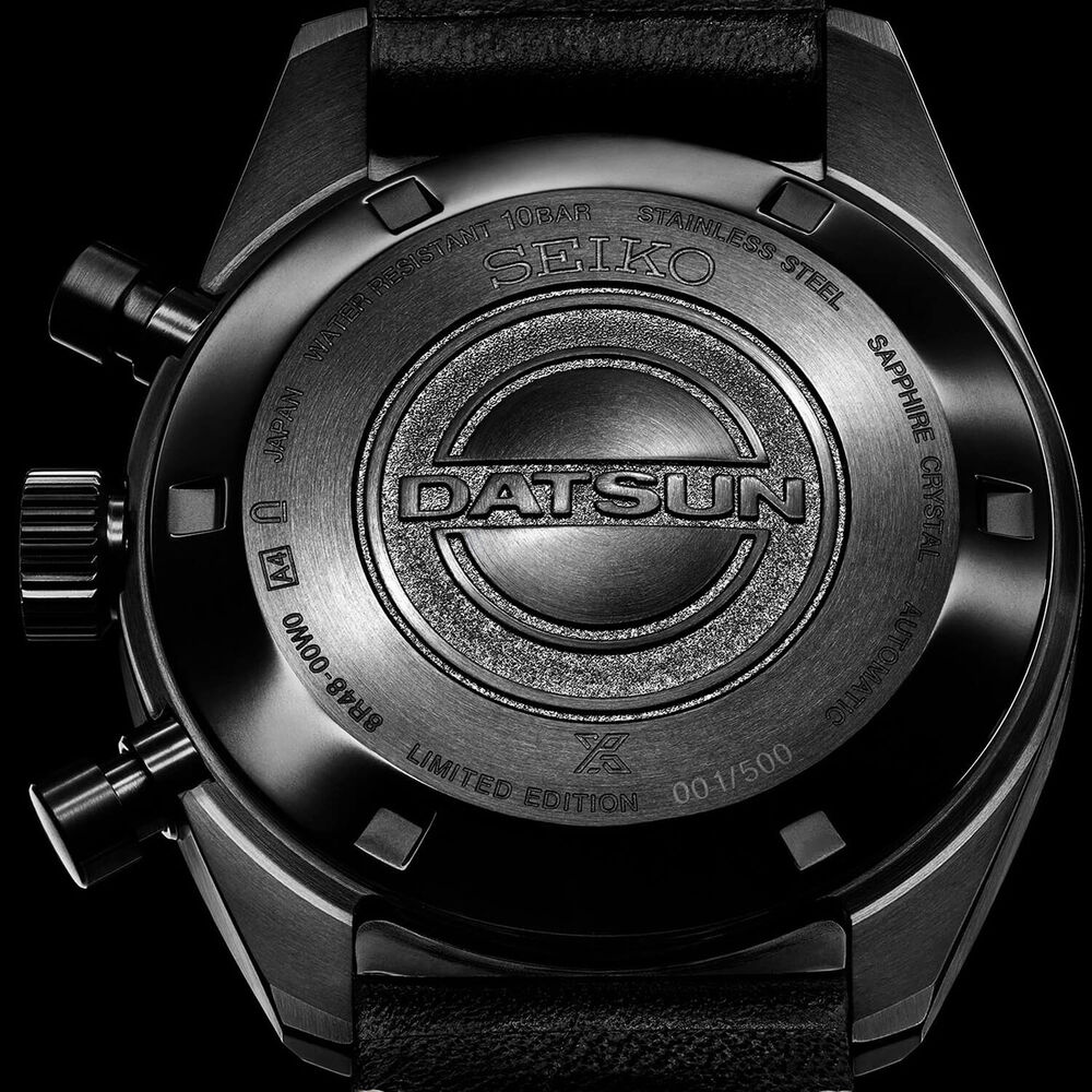 Seiko Prospex Speedtimer x DATSUN Fairlady Z Limited Edition 42mm Dial Leather Strap Watch image number 7