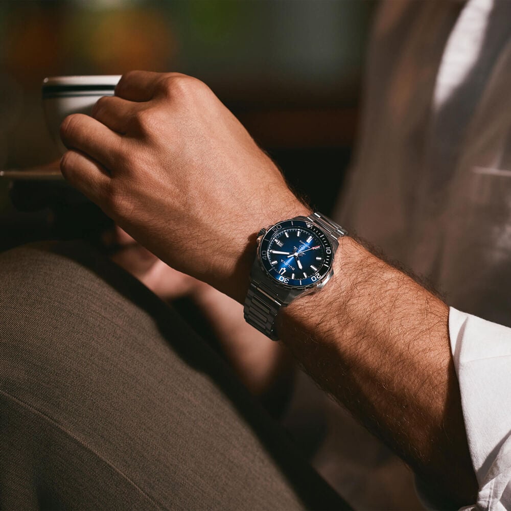 Bulova Marine Star 41mm Blue Dial Stainless Steel Bracelet Watch