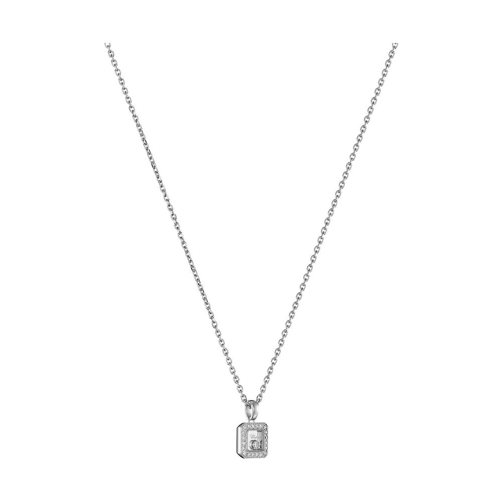 Chopard Happy Diamonds Icons 0.19ct Diamond Square 18ct White Gold Pendant image number 2