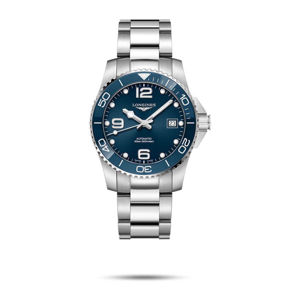 Longines Diving HydroConquest 39mm Automatic Blue  Dial Blue Bezel Steel Case Bracelet Watch