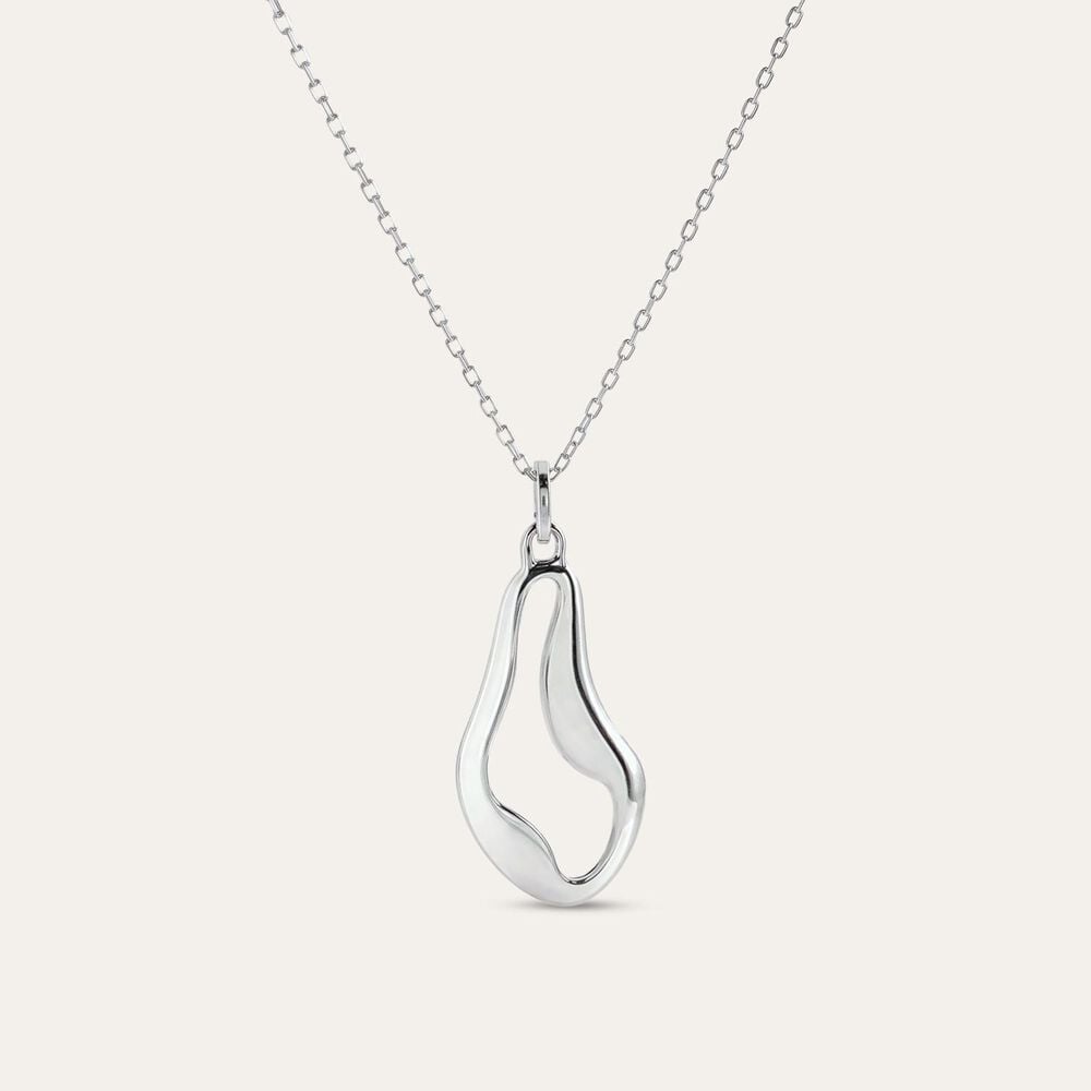 Sterling Silver Open Swirl Centre Pendant