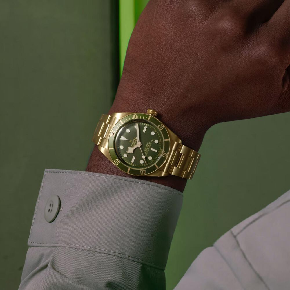 TUDOR Black Bay 58 18K 39mm Green Dial Yellow Gold Bracelet Watch