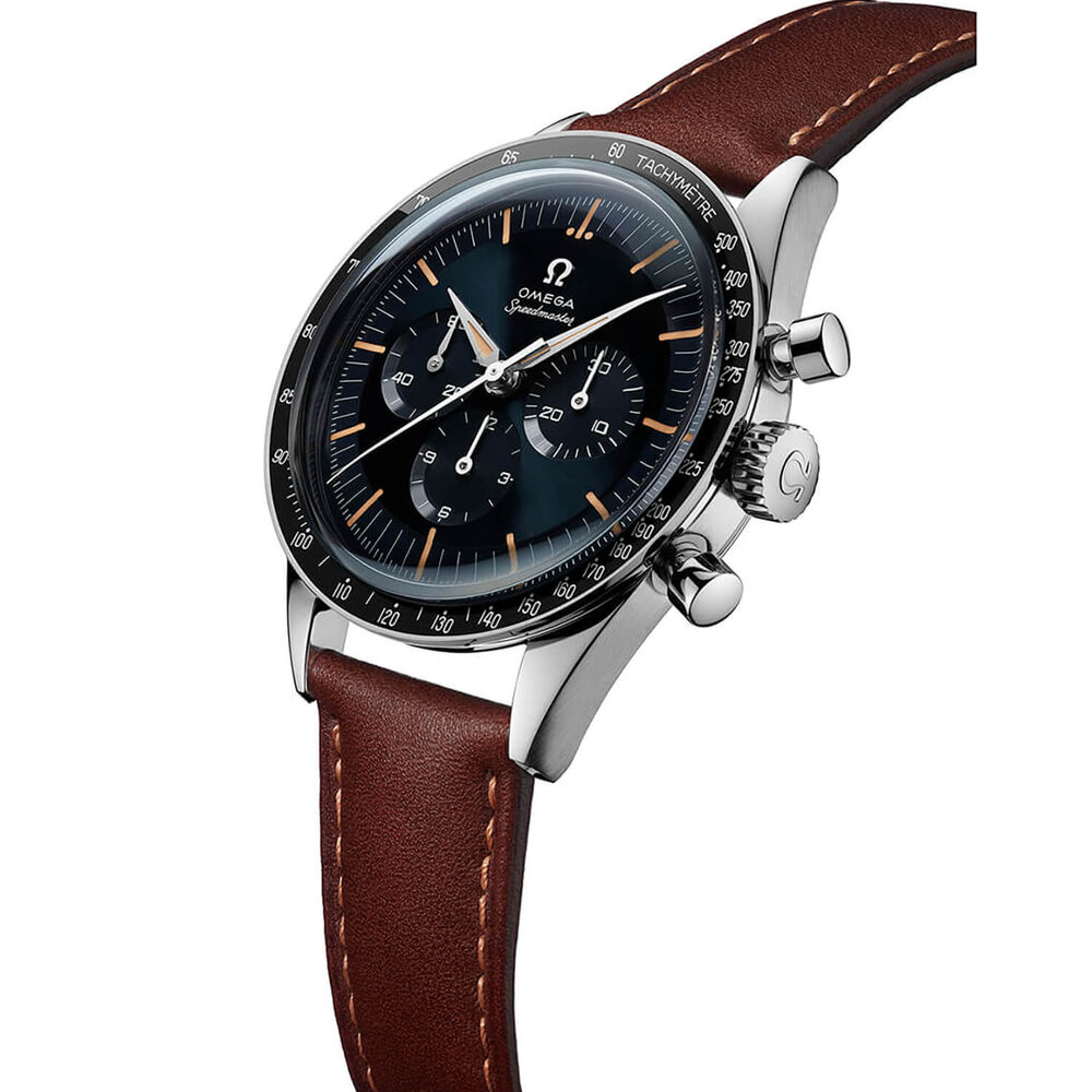 OMEGA Speedmaster Anniversary Series 'First OMEGA in Space’ 39.7mm Dial Brown Leather Watch image number 1