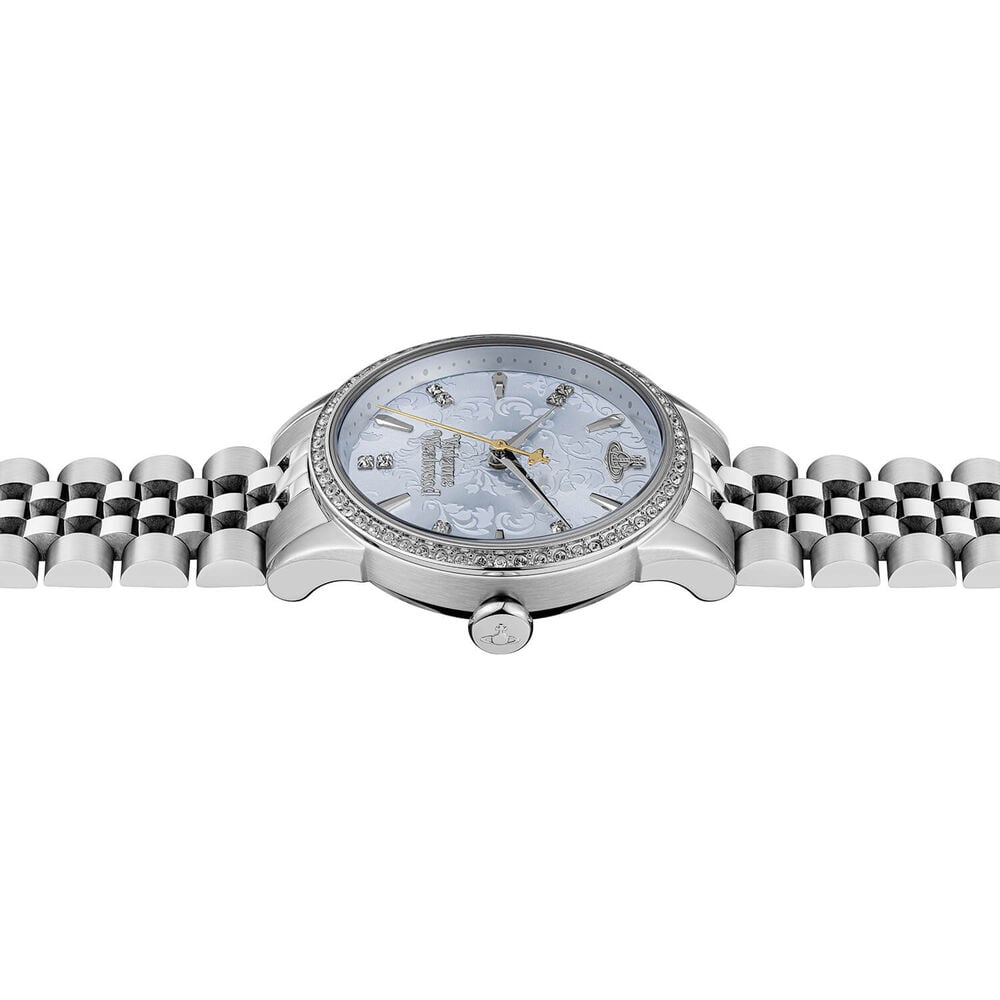Vivienne Westwood Little Wallace 32mm Pale Blue Dial Steel Bracelet Watch image number 3