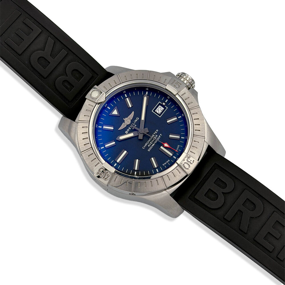 Pre-Owned Breitling Avenger Seawolf 45mm Black Dial Rubber Strap Watch