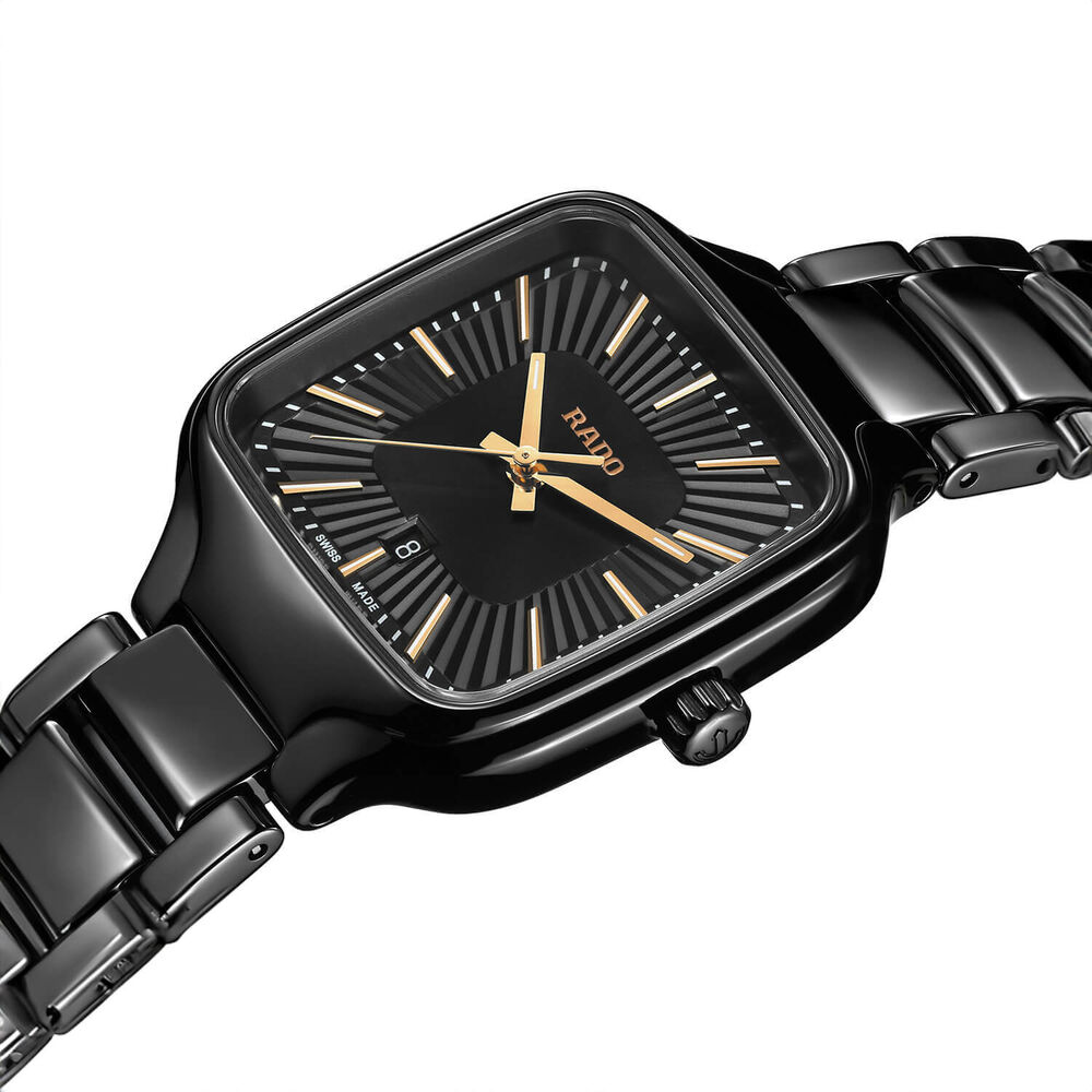 Rado True Square 29.2mm Black Dial Black Ceramic Case Watch image number 5