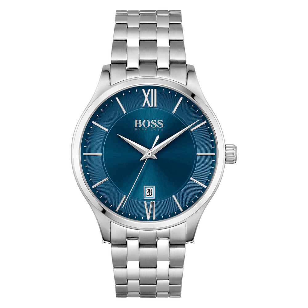 Hugo BOSS Elite 41mm Blue Dial Steel Case Bracelet Watch image number 0
