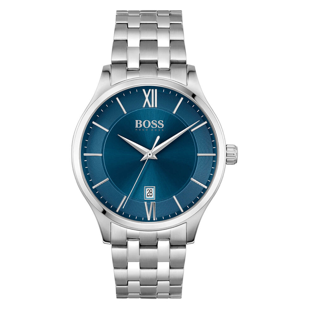 BOSS Elite 41mm Blue Dial Steel Case Bracelet Watch