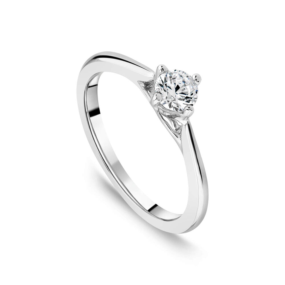 18ct White Gold Orchid Setting 0.40ct NSEW Solitaire Ring