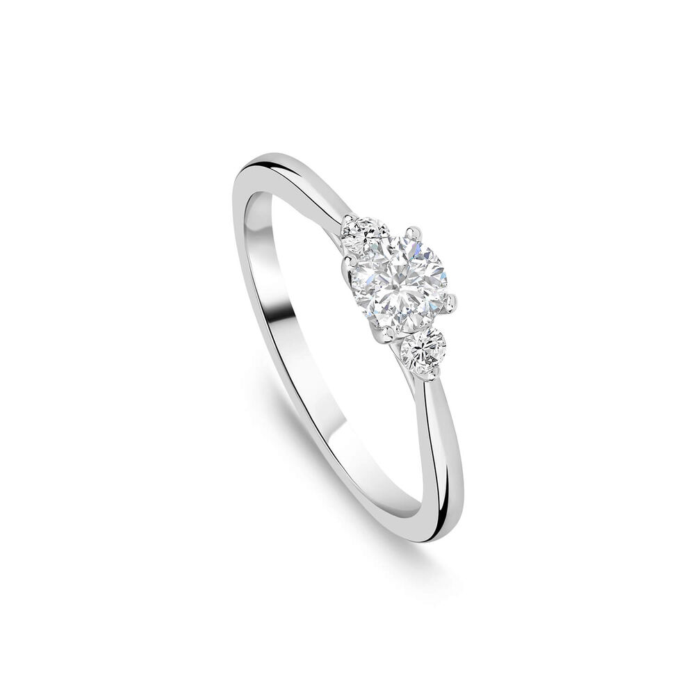 Northern Star 0.50ct Diamond Round Centre & Sides Platinum Ring