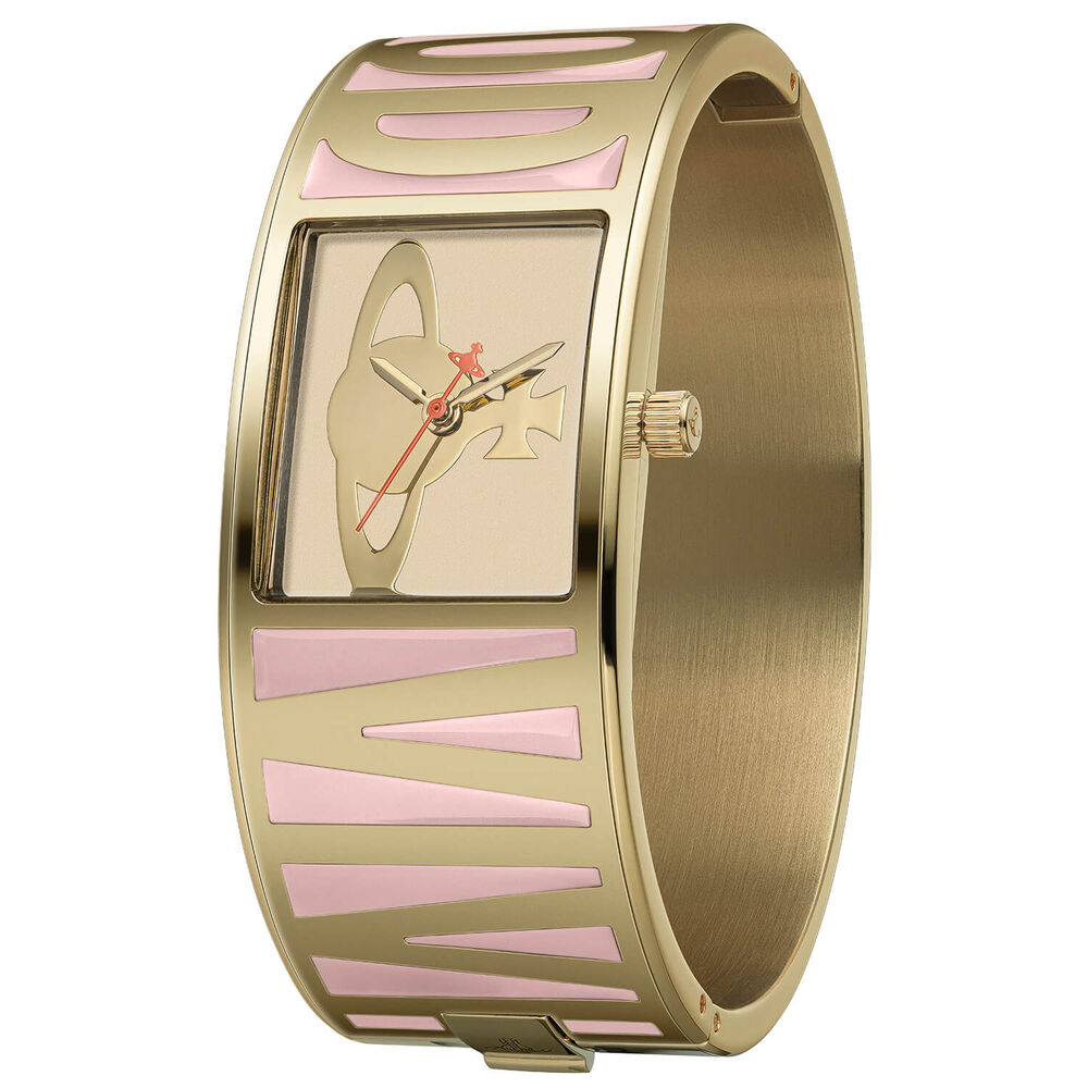 Vivienne Westwood Belvoir 25mm Pink Dial Pink & Gold Bangle Watch image number 1