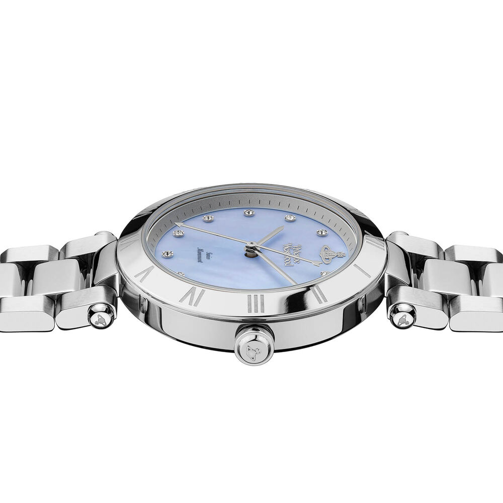 Vivienne Westwood Montagu 35mm Blue Dial Steel Bracelet Watch image number 2