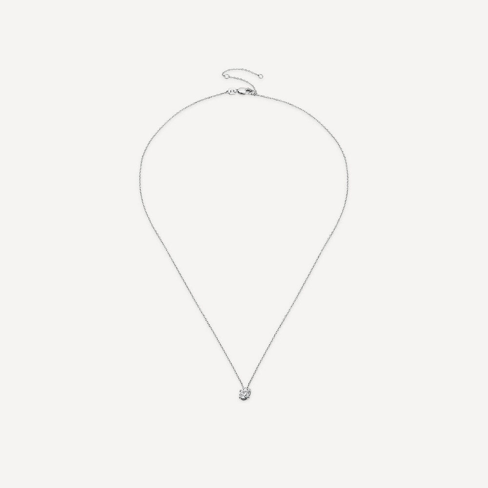Born 18ct White Gold Lab Grown 0.70ct Round Diamond Pendant image number 2