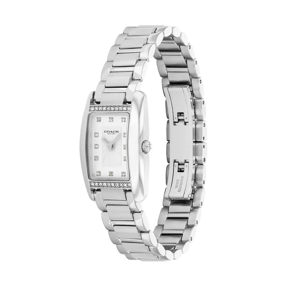 Coach Reese 24mm Silver Dial Crystal Dots Stainless Steel Bracelet Watch