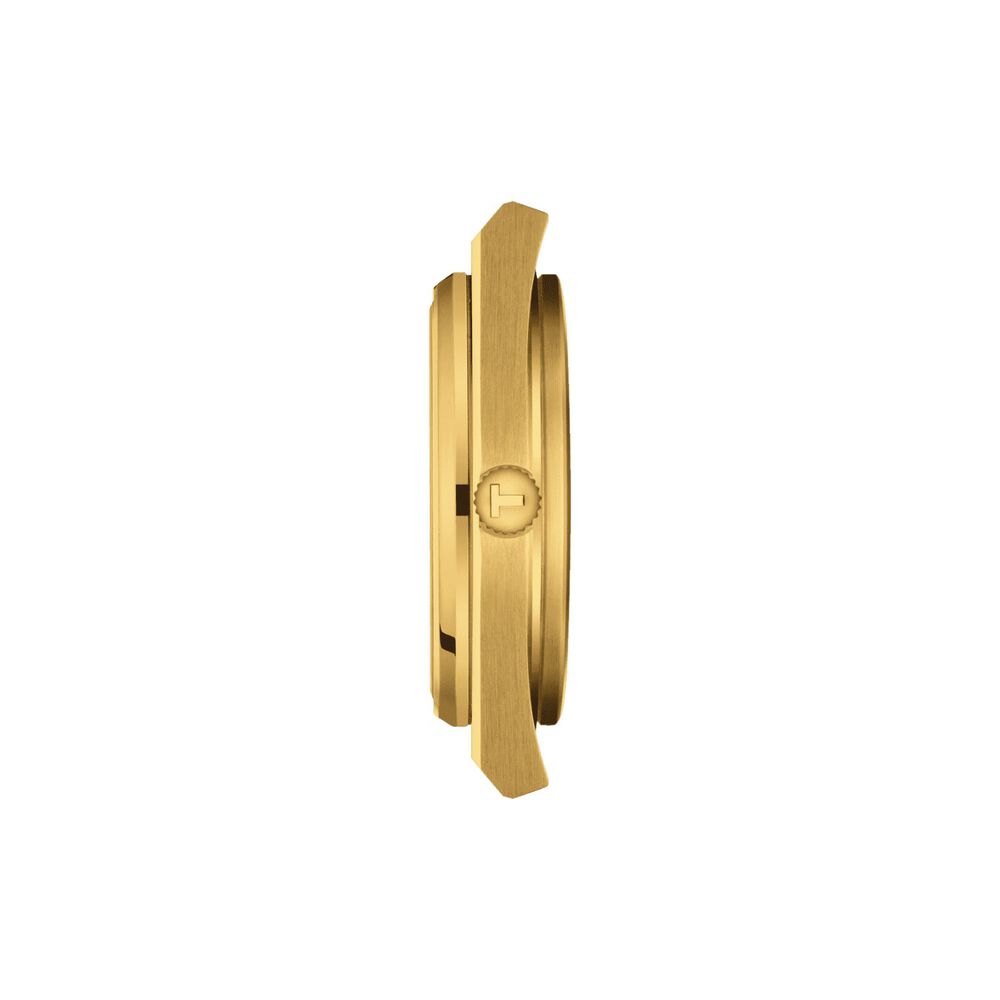 Tissot PRX Automatic 40mm Champagne Dial Yellow Gold PVD Case Bracelet Watch image number 1