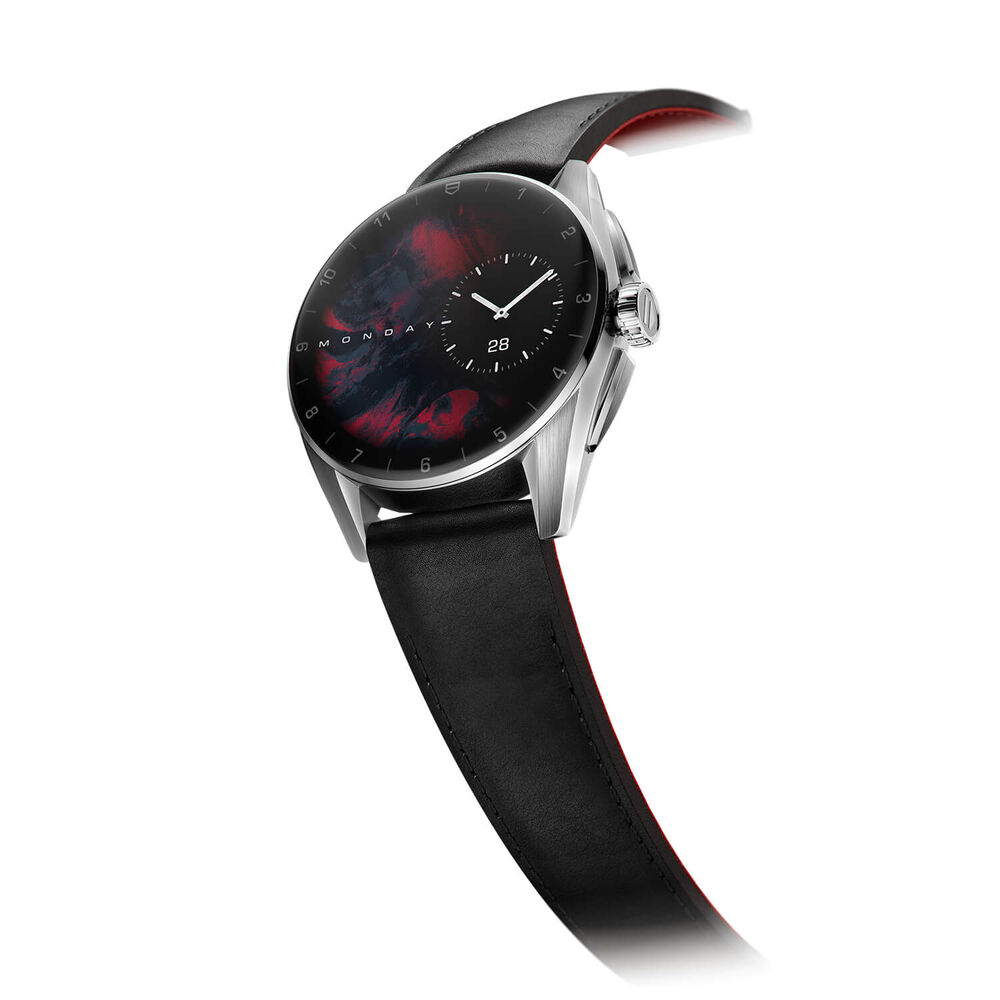 TAG Heuer Connected Calibre E4 42mm Dial Touch Screen Black Leather Strap Watch image number 3
