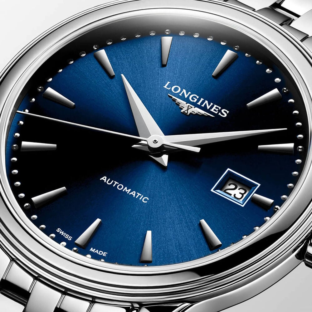Longines Elegance Flagship Classic 30mm Blue Dial Steel Bracelet Watch image number 1