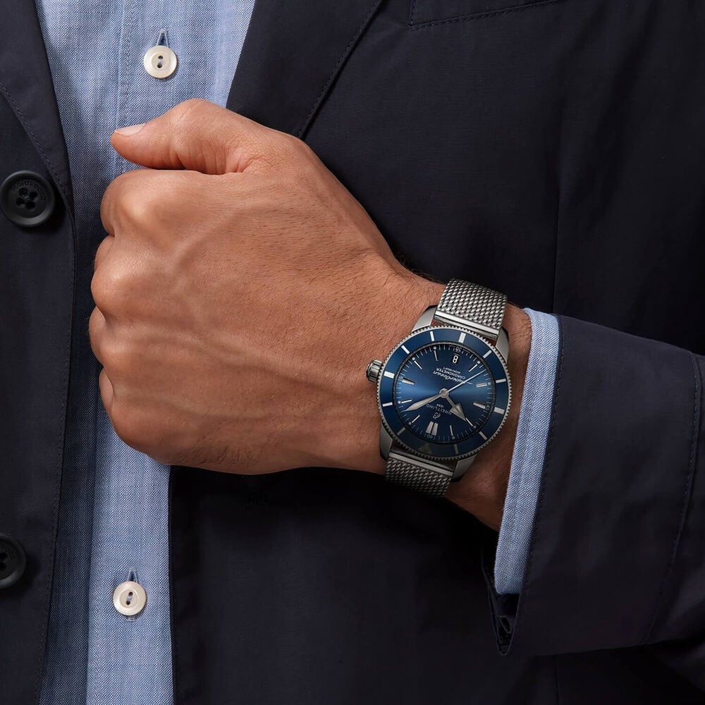 Pre-Owned Breitling Superocean Heritage II B20 Automatic 44mm Blue Dial Steel Bracelet Watch image number 4