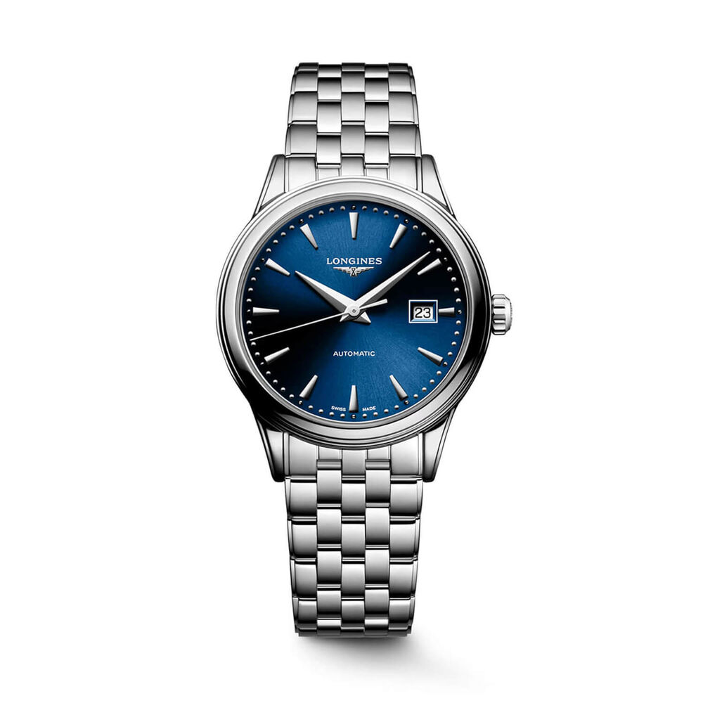 Longines Elegance Flagship Classic 30mm Blue Dial Steel Bracelet Watch image number 0