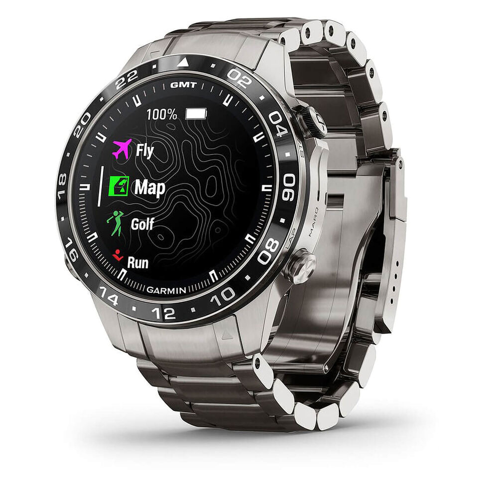 Garmin MARQ® Aviator (Gen 2) 46mm Titanium Case Bracelet Watch