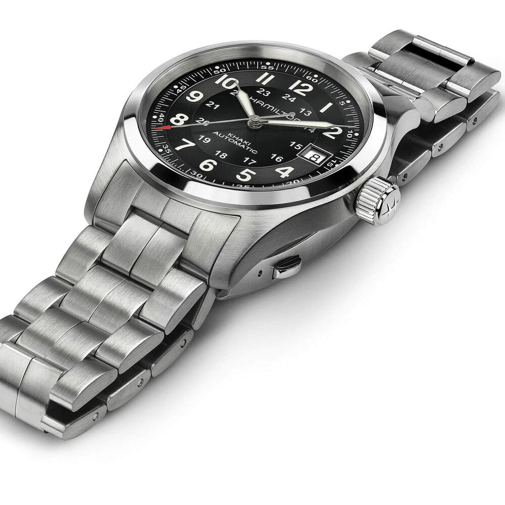 Hamilton Khaki Field 38mm Black Dial Bracelet Watch