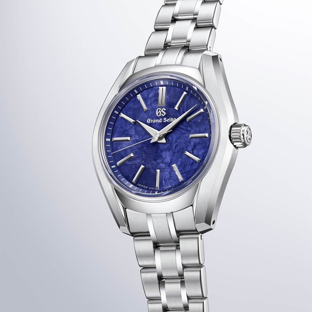 Grand Seiko Cherry Blossom 'Hana-Ikada Blue' 32mm Dial Steel Bracelet Watch