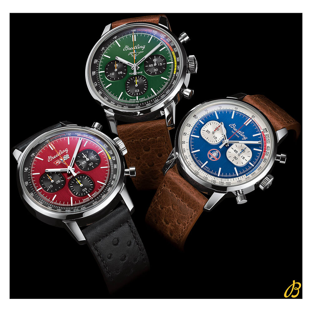 Breitling Top Time Chevrolet Corvette With Red Dial Black Strap Watch image number 8