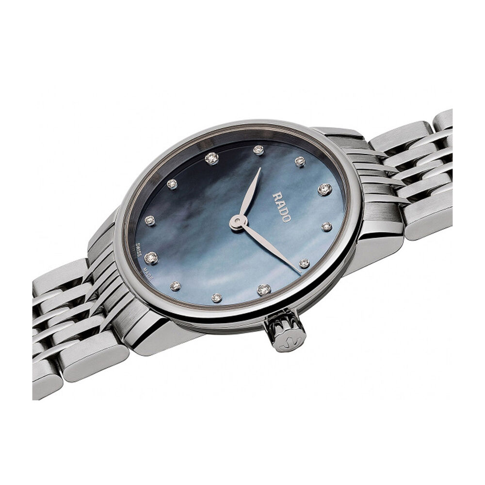 Rado Coupole Classic Diamonds Blue Mother Of Pearl & Steel Watch image number 1