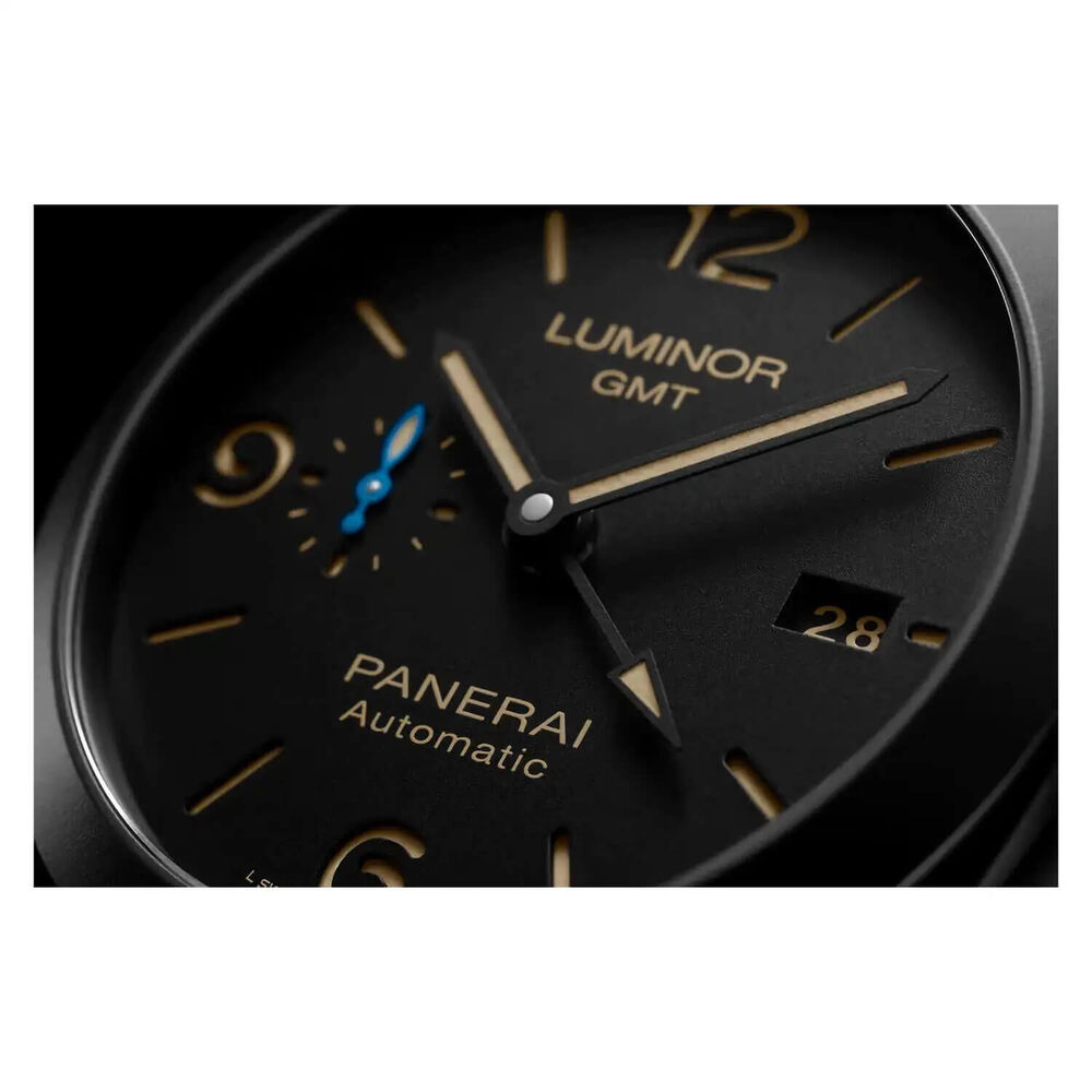 Panerai Luminor 44mm GMT Black Dial Strap Watch image number 3