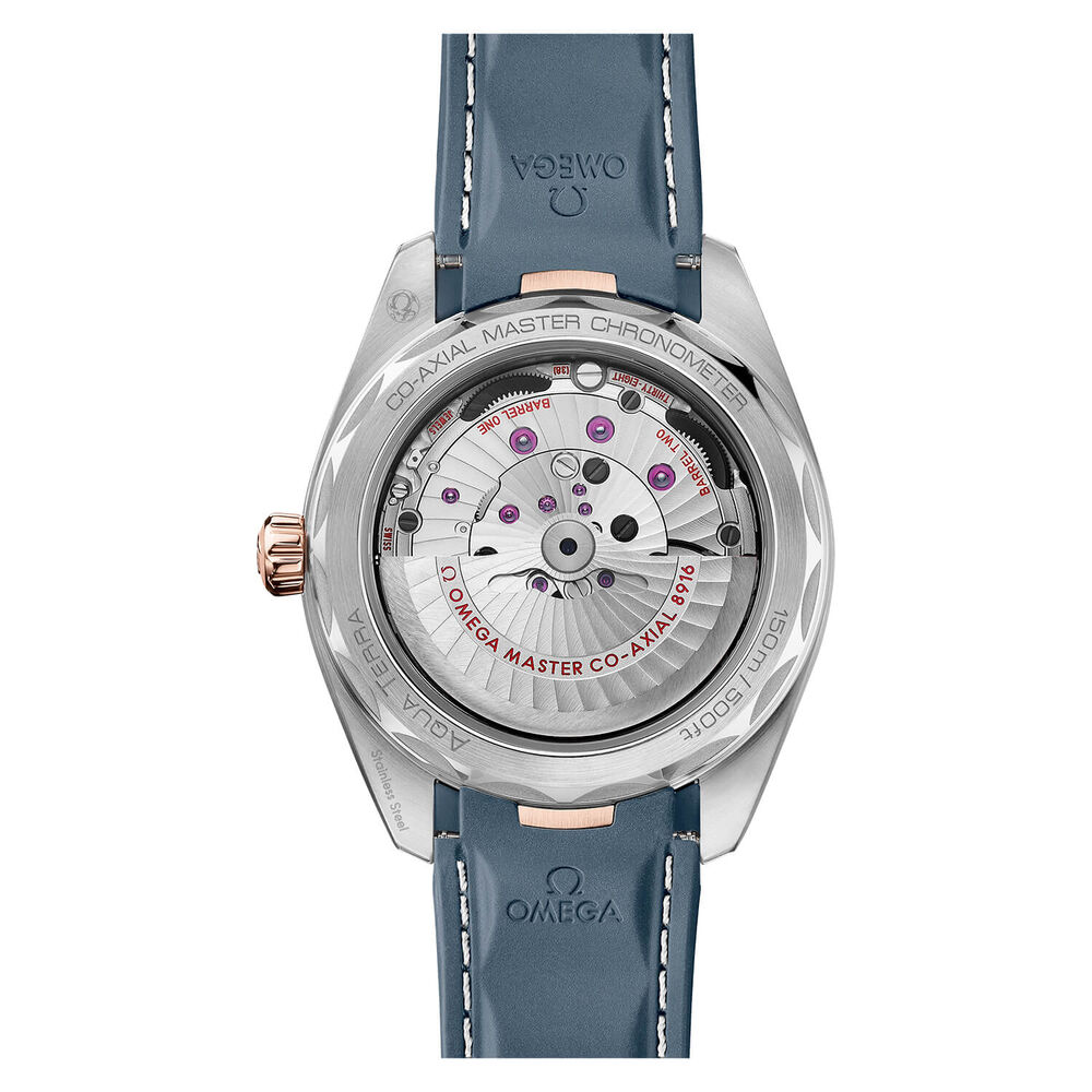OMEGA Seamaster Aqua Terra 41mm Dial Steel & Rose Gold Case Rubber Strap Watch image number 1