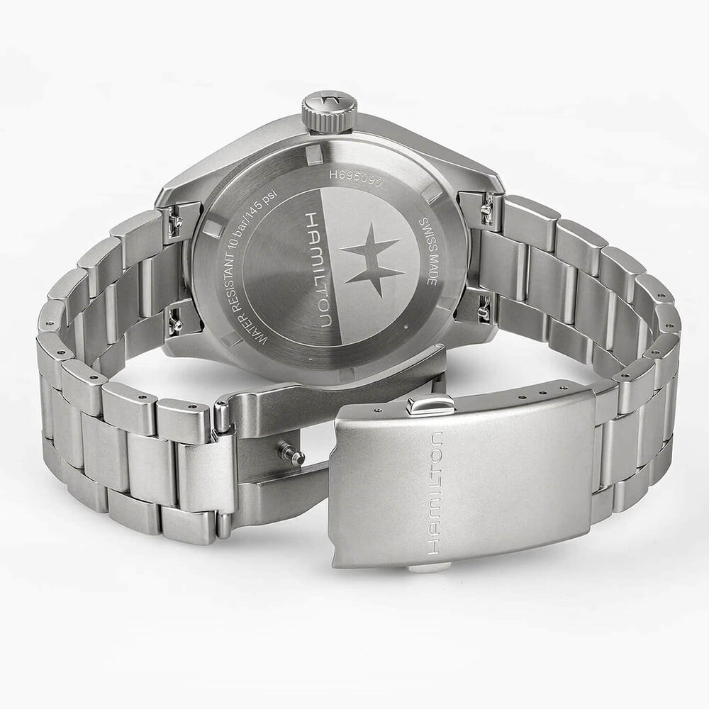 Hamilton Khaki Field Mechanical 40mm Black Dial Steel Bracelet Watch image number 3